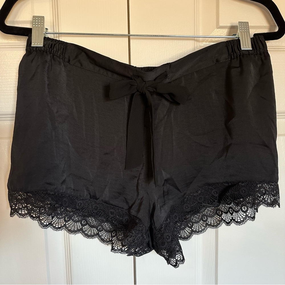 NWT Etam Black Lace Pajama Short, sz M